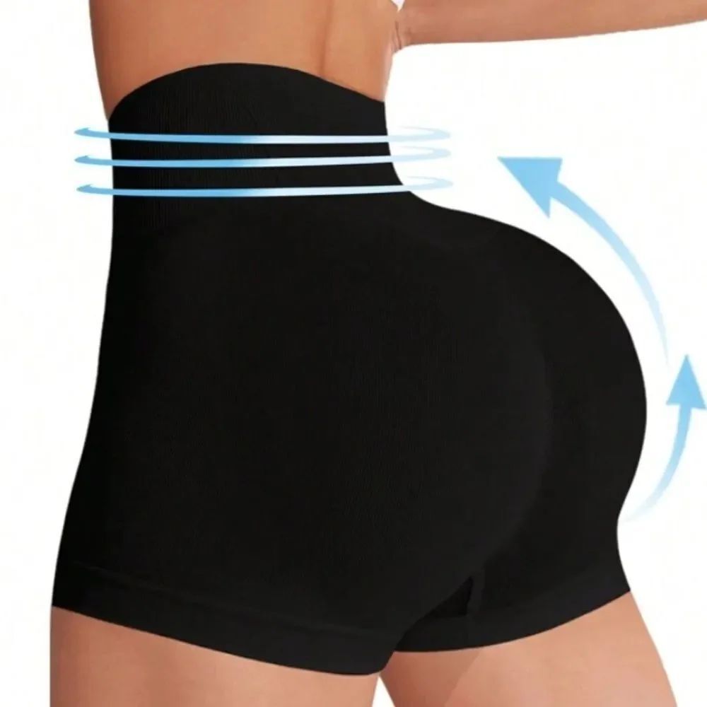 3for$20 Yoga Basic Seamless High Stretch Wide Waistband Sports Short select size